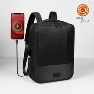 GUDIKA 5330 Tas Ransel Remaja Backpack Laptop 15 Inch Dengan USB Port Bisa 2 Fungsi Bahan Waterproof Model Cowok &amp; Cewek Korea Terbaru [ Tas Sekolah Kerja Punggung Bagpack Bodypack Gendong Belakang ]