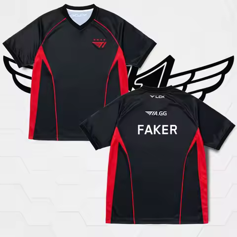 2024 League Of Legends SKT T1 Uniform T-shirt LOL Esports Faker Jersey T Shirt ZEUS Sport Game Team 