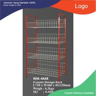 WM-444R 4 Tier Storage Rack/Display Rack/ Multi Purpose Rack/ rak dapur