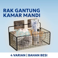 Yooyee Rak Gantung Kamar Mandi Keramik Rak Dapur Besi Keranjang Tempat Sabun