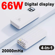 20000mah Kuasa Bank Fast charging Power Bank 66 w Power Bank Type-C Input USB Built-in Cable