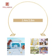 [UsusexaMY] Round Wedding Arch Gold Backdrop Stand Circle Balloon Arch for Celebration Bridal Shower