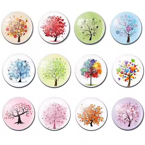 Magic Magnet Tree of Life, Glass Gem Sticker for Calendars, Cute Whiteboards, Home Refrigerator Deco