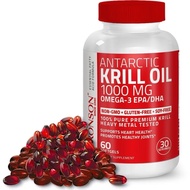Dầu nhuyễn thể Bronson Antarctic Krill Oil 1000mg giúp chống lão hóa cải thiện trí nhớ tim mạch 60 v
