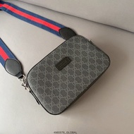 Monogram Auction Coated Leather Dark Gray 25cm Camera Crossbody Bag