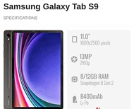 Used Samsung Galaxy Tab S9 Tablet (12GB+256GB) - Original Samsung Malaysia