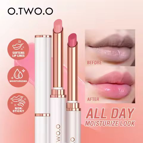 O.TWO.O Color Changing Lipstick Moisturizing Lip Balm Nourising Long Lasting Lip Gloss Natural Beesw