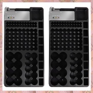 (NVIS) 2X Battery Storage Holder with Tester - Including Battery Checker for AAA AA C D 9V and Small