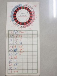 1972年澳門娛樂賭場公司,俄羅斯輪盤舊收據單,品相如圖