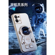 REALME C35 C2/A1K C31 9pro+ V25 9 4Gmobile phone shell new electroplating astronaut bracket protecti