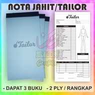 Nota Jahit Bon Jahit Nota Tailor 3 buku  ukuran 1/3 folio