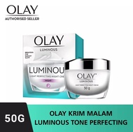 OLAY Whitening Luminous Restoring Night Cream 50g Olay White Radiance Luminous Cream Malam 50g Olay