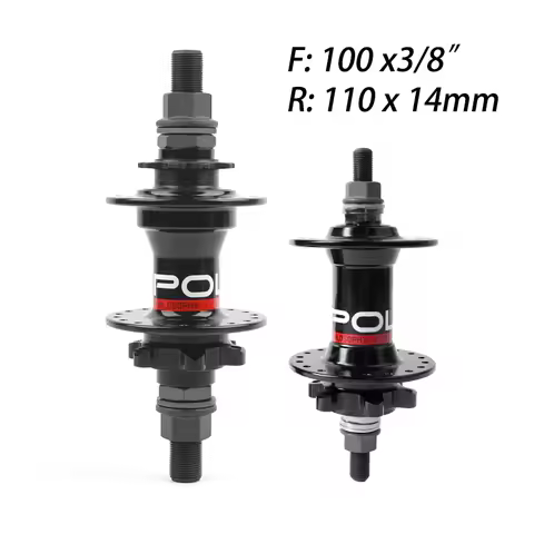 POLSO BMX Hub 100x 3/8 110x14mm BMX Rear Hubs 9T Disc Brake BMX Bike Parts
