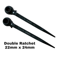 Ratchet Socket Wrench 22 x 24mm Double Socket Ratchet Wrench Scaffolding