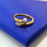 แหวนเพชรทองเคลือบแก้ว 0170 หนัก 1 สลึง แหวนทองเคลือบแก้ว ทองสวย แหวนทอง แหวนทองชุบ แหวนทองสวย  แหวนหนัก