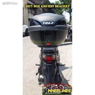 Motorcycle△✇☇HNJ TOP BOX 30 LITERS &amp; HRV BRACKET for Beat Fi, Sniper 150/135, Mio Sporty, Mio Soulty