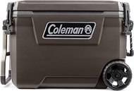 Coleman Cooler with Wheels 33L 35QT Coffee Color Convoy Durable High Temperature Retention Body and 