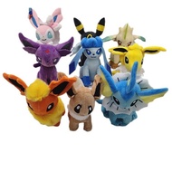 Pokemon Doll Original Eevee Fairy Eevee Plush Toy Water Eevee Doll Sitting Posture Moon Eevee Plush 