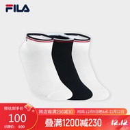 FILA 斐乐官方女袜低腰袜套装2023夏季舒适运动休闲袜短袜三双装