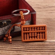 MAURICE Key Ring Mahogany Abacus Shaped Handmade Car Pendant