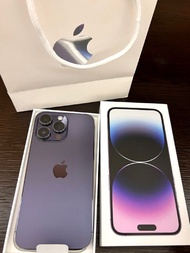 APPLE iPhone 14 Pro Max 1T 紫色 9成新 無瑕疵 電池健康96% 2022/12月入 仍保固內 原廠盒裝 贈送愛心手機殼