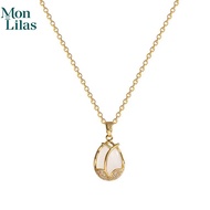 Mon Lilas Silver Necklace with High Quality Youthful Stone D12202-3