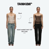 Tankair Market Place Knit Crop Top Tank Mud Blush Brown Beige