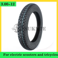 Motocross Tire Electric Tricycle  Outer Tyre 3.00-12Thickened 4PR Wheel Tireelectric scooters and tr