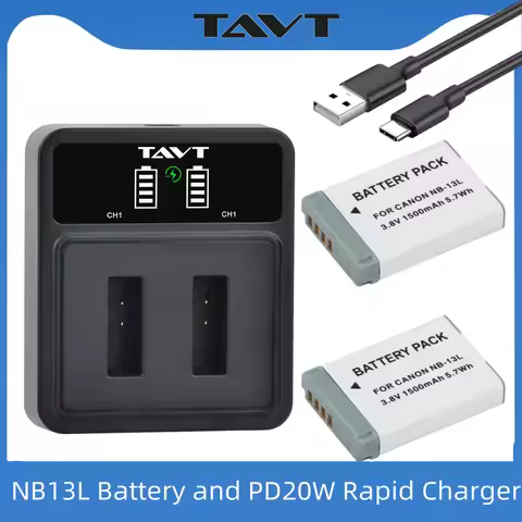NB 13L NB13L NB-13L Battery and PD20W Rapid Charger for Canon PowerShot G5X G7X G9X G7 X Mark II G9