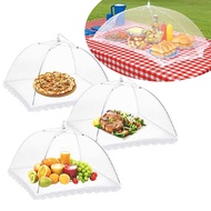 Foldable Square Lace Mesh Food Cover /Reusable Pop-Up Collapsible Anti Fly Mosquito Tent For Picnic Kitchen Table Use