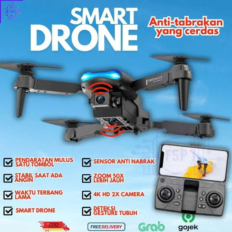 Drone Dual Camera 4k // Drone Dua Kamera FPV Quadcopter Foldable HD 4K