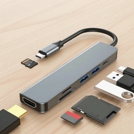 6-Port USB-C Adapter 87W Power Delivery, HDMI, USB, SD/TF Reader for MacBook