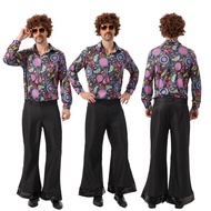 Men's Color Print Retro Costume Retro Disco Hip Hop Retro Elvis