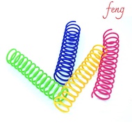 Durable And Fun Cat Spring Toy Colorful Plastic 17g Weight Random Pieces/pack 4 Color