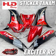 “STCIKER TANAM” LC135 V2-V7 EXCITER RC COVER SET/ LC V2 RC EXCITER COVER SET MERAH PUPRLE PUTIH/ LC1