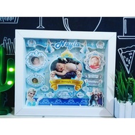 Baby BIODATA FRAME 3D BIODATA POPUP FRAME (FROZEN Theme)
