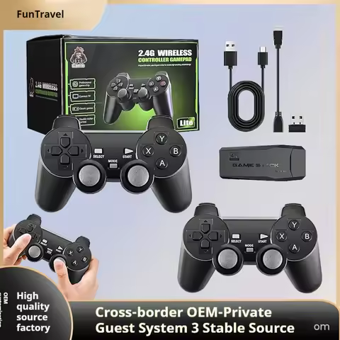 M8 Retro Video Game Console 2.4G Dual Wireless Controller Game Stick 64G 20000 Classical Game for Pl