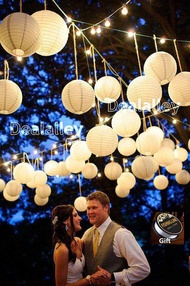 Perfect 24 Paper Lantern Led Set Chinese Round White Paper Lanterns 15CM 20CM 25CM 30CM