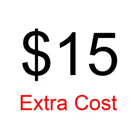 15 USD Supplementary Order Fees for Order of Customized Glasses, Prescription lenses, and Glasses Ac