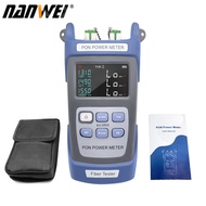 NANWEI มือถือ PON Power Meter ใยแก้วนำแสงทดสอบเครือข่ายวิศวกรรมสิบการจัดเก็บข้อมูล1310nm 1490nm 1550