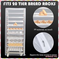 [AmlesofaMY] PVC Pan Rack Cover Bread Bun Holder Storage Organizer Shelf Protector for Kitchen Rack
