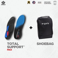 SPENCO Bundle Orthotic Insole Total Support Max + Shoe Bag - Bundle Insole and Sports Shoe Bag