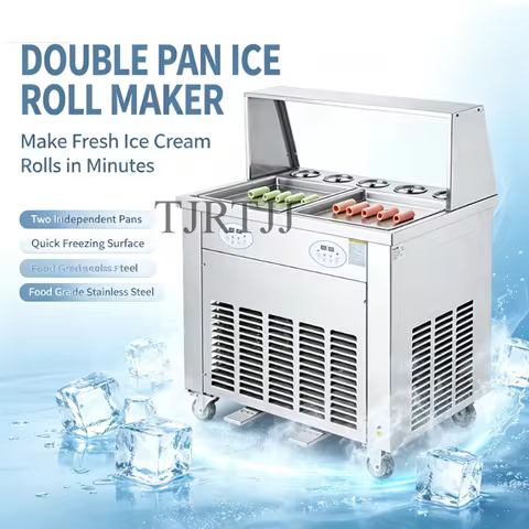 Rolled Ice Cream Maker/ Thailand Fry Roll Ice Cream Machine/ Pan-fried-ice Cream Roll Machine