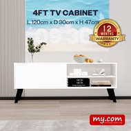 Kabinet TV 4 Kaki/4ft TV Cabinet with Doors my-com/TV Stand/Living Room Furniture/Rak Tv/