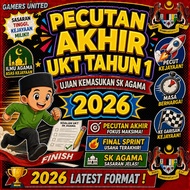 [CHEAPEST IN SHOPEE] PECUTAN AKHIR UKT TAHUN 1 SK Agama 2026 Final Sprint Ujian Kemasukan Sekolah Ke