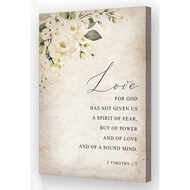 2 Timothy 1 7 Bible Verse Wall Art Scripture Christian Gift Poster Landscape Modern Canvas Prints fo