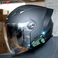 Motorcycle Helmet Intercom Bluetooth Half Helmet Men Women Electric Rider Dual Mirror Four Seasons U