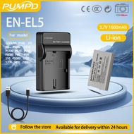 PUMPD EN-EL5 camera battery for Nikon P80 P90 P100 P500 P5100 P3 S10 E7900 E5900  battery charger