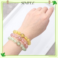 SIMPLESHOP Korean Daisy Bracelet, Elastic Lucky Bohemian Bracelet,  Multicolor Crystal Beaded Bracel