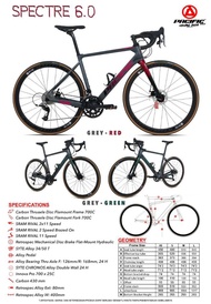 SEPEDA BALAP PACIFIC SPECTRE 6.0 ROAD BIKE FRAME CARBON 2X11 SPEED